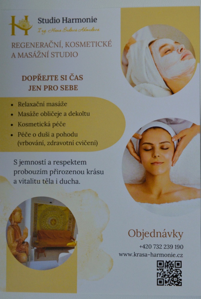 Masáže obličejové, relaxační a kosmetické služby