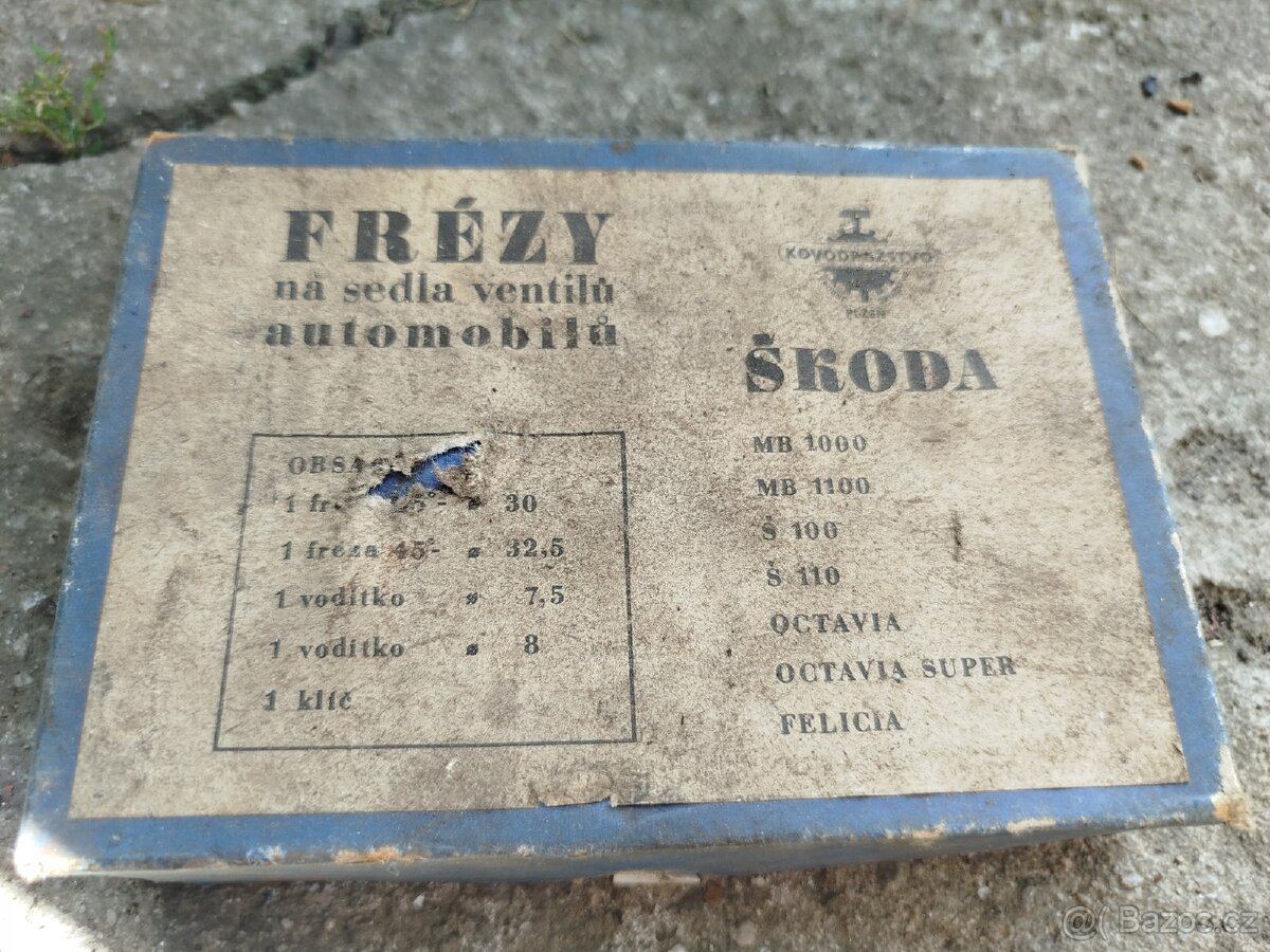 Frézy ventilových sedel škoda 1000MB 100 110 Octavia Felicia