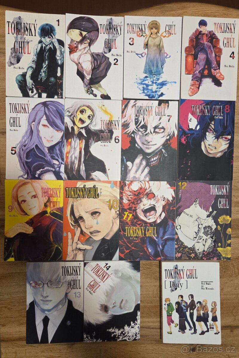 Tokijský ghúl - kompletní první série manga knih + kniha Dny