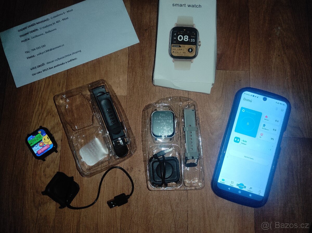 nové chytré hodinky a mnoho funkcí - česká app