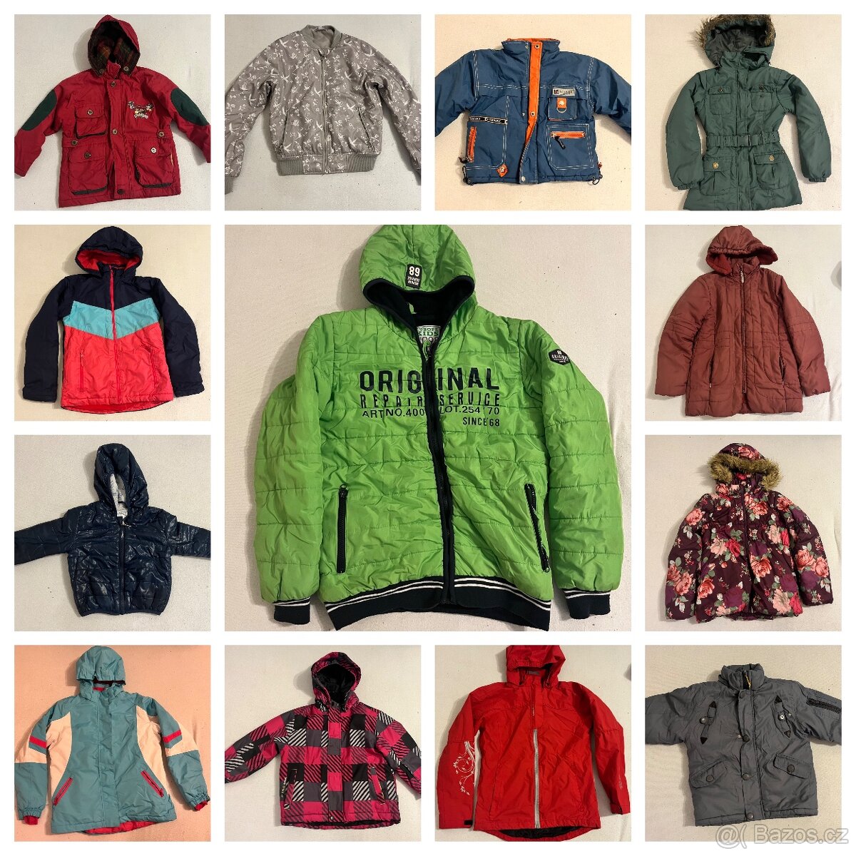 Dětské zimní bundy, kalhoty atd. (velký výběr)