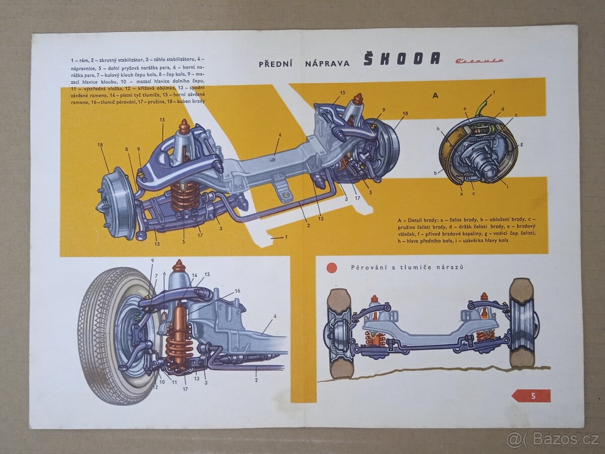 Škoda Octavia - Přední náprava - 30,2x21,9cm