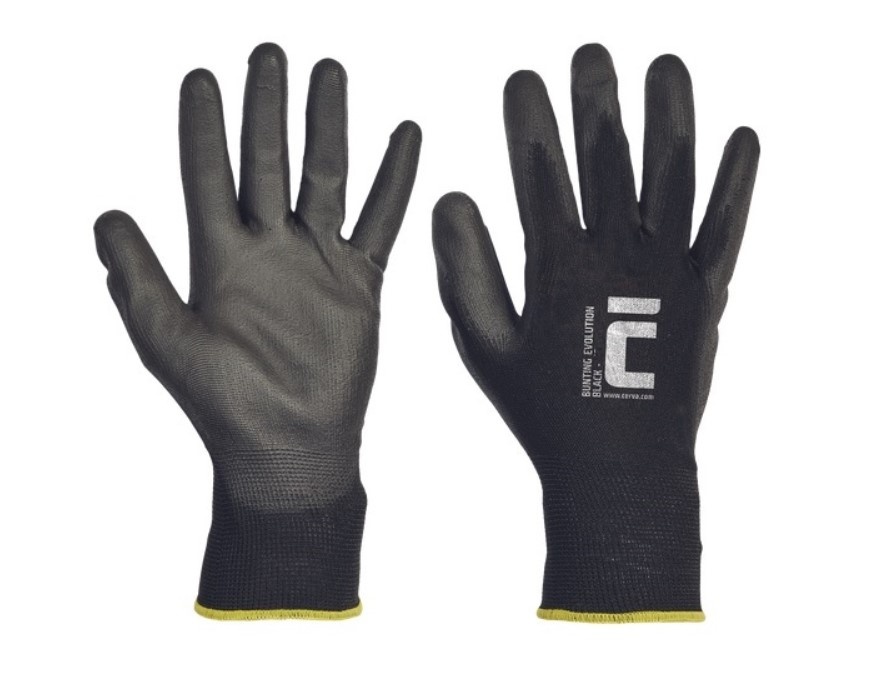 RUKAVICE CERVA MÁČENÉ BUNTING BLACK EVOLUTION 7/9/10