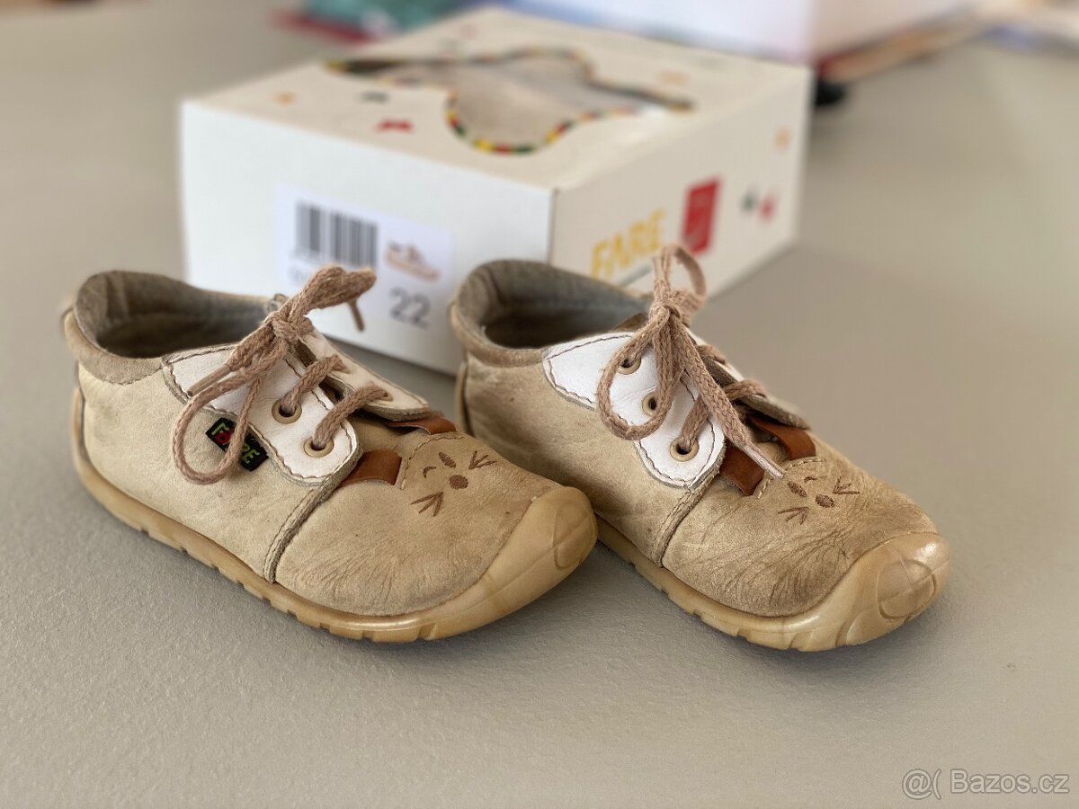 Barefoot kožené boty, vel.22, FARE
