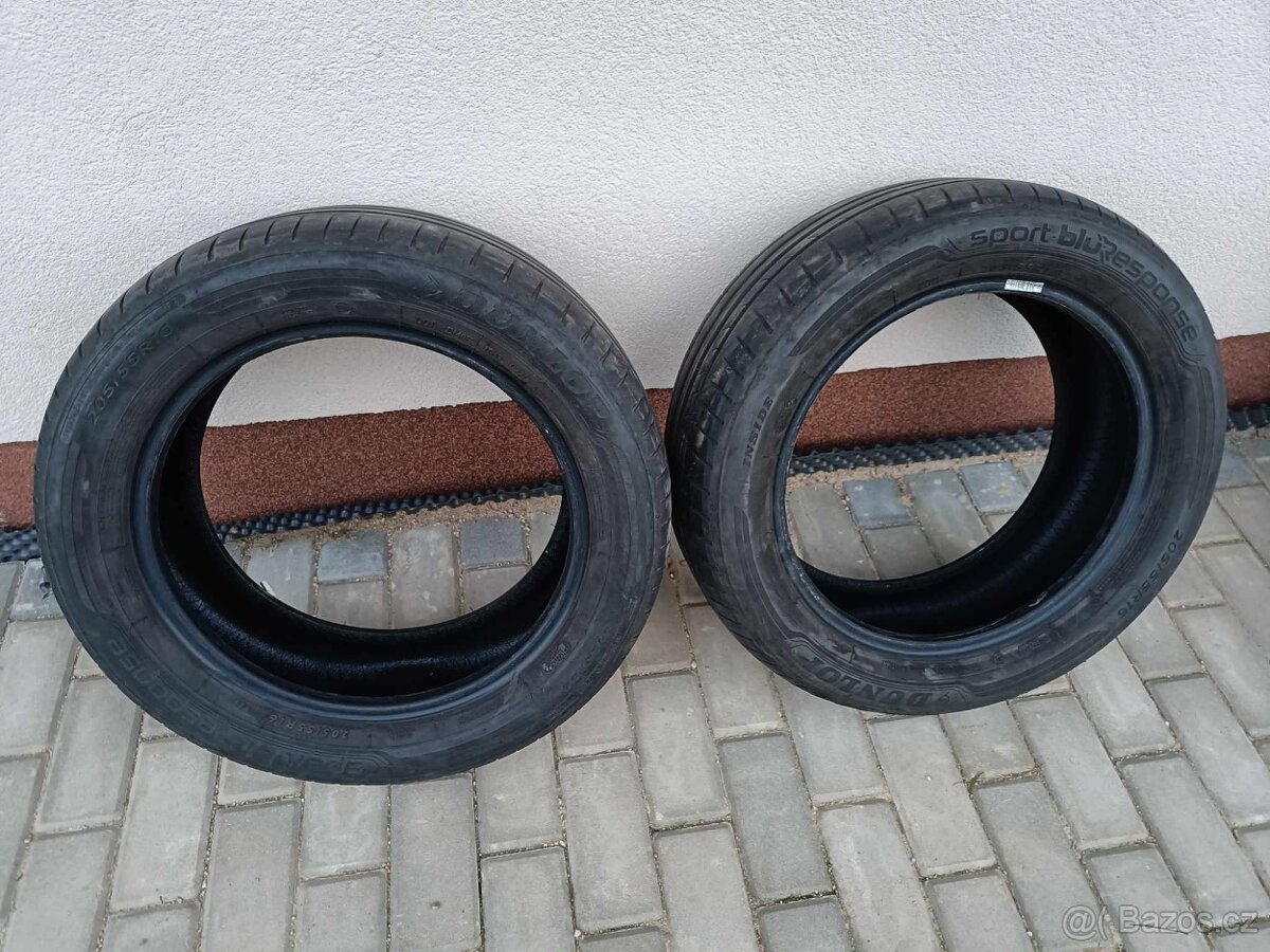 2Ks Letní pneumatiky Dunlop 205 55 R16 91V