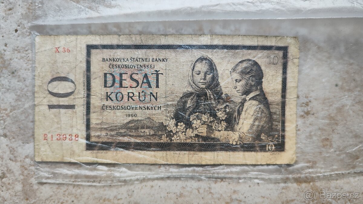 Prodám Československou bankovku 10kčs 1960 série X