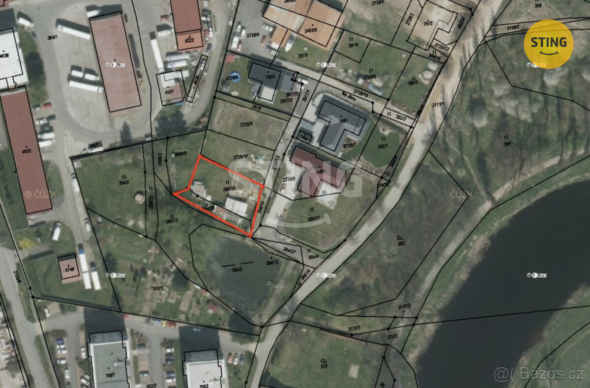 Prodej, st. pozemek, 846 m2, OV, nedaleko centra Pís, 132125