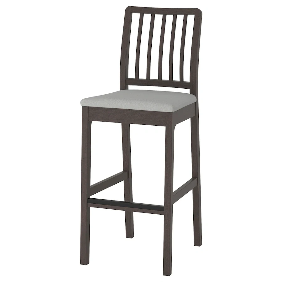 EKEDALEN Barová stolička s opěrkou, Ikea 2ks