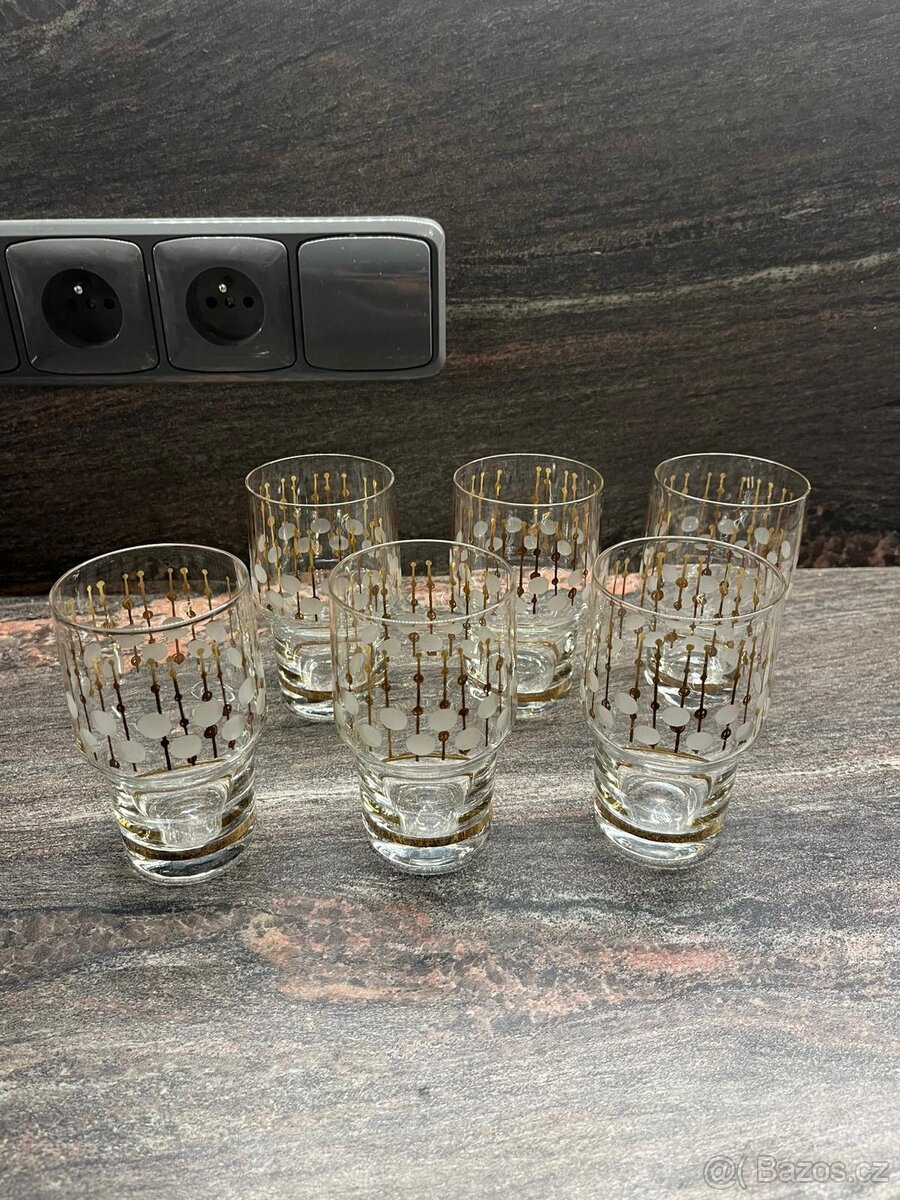 Retro sklenice set 6ks