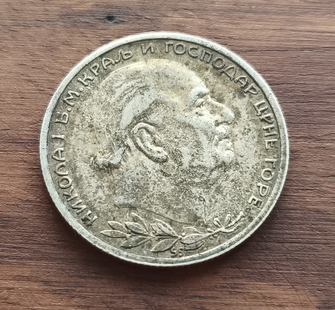 Stříbrná mince 1 Perpera 1912