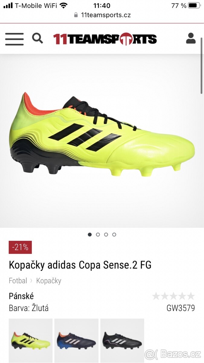 Kopačky adidas Copa Sense.2 FG vel.44 EU
