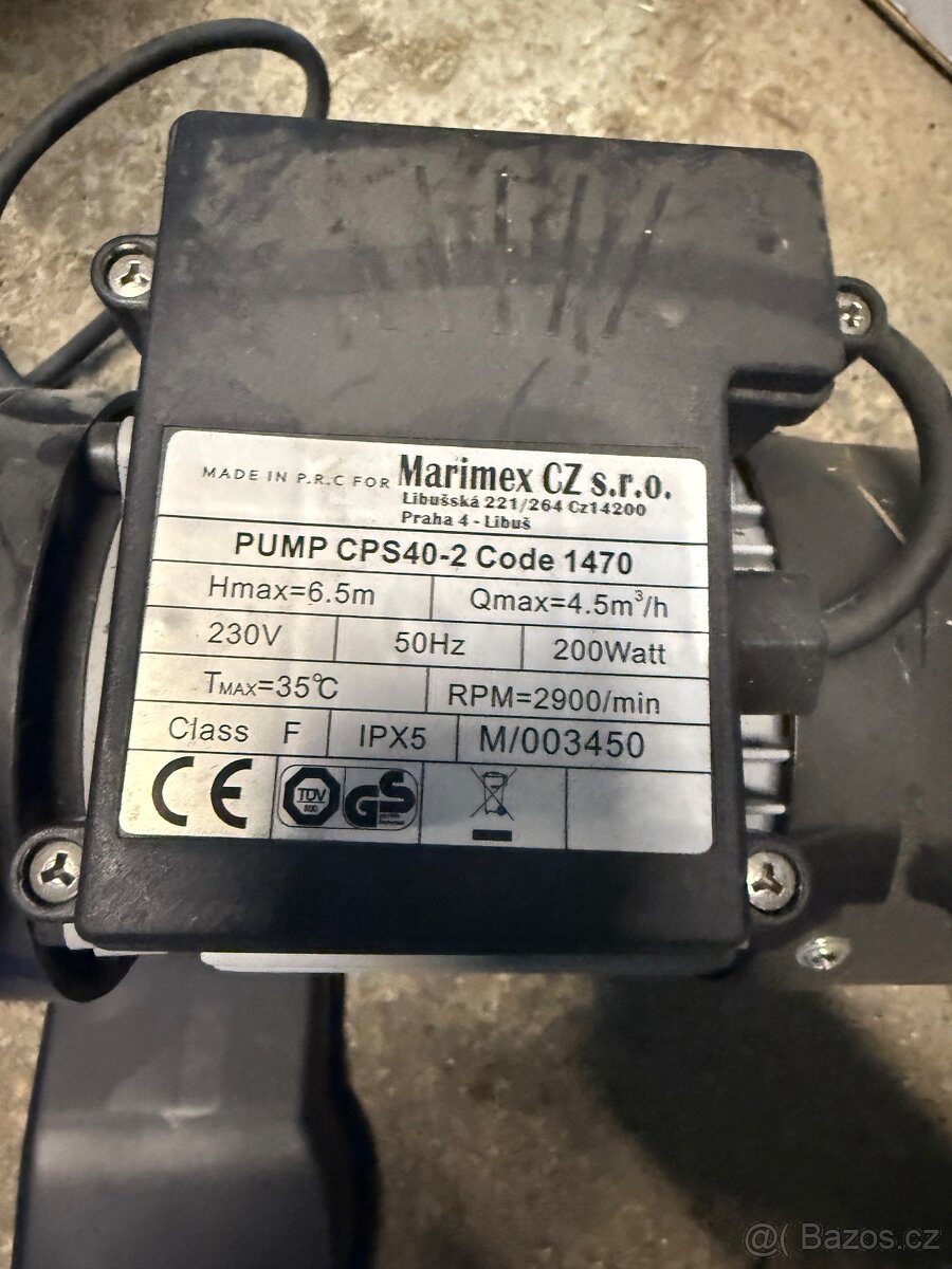 Čerpadlo filtrace Prostar 3 a Prostar 4 (od r. 2015)