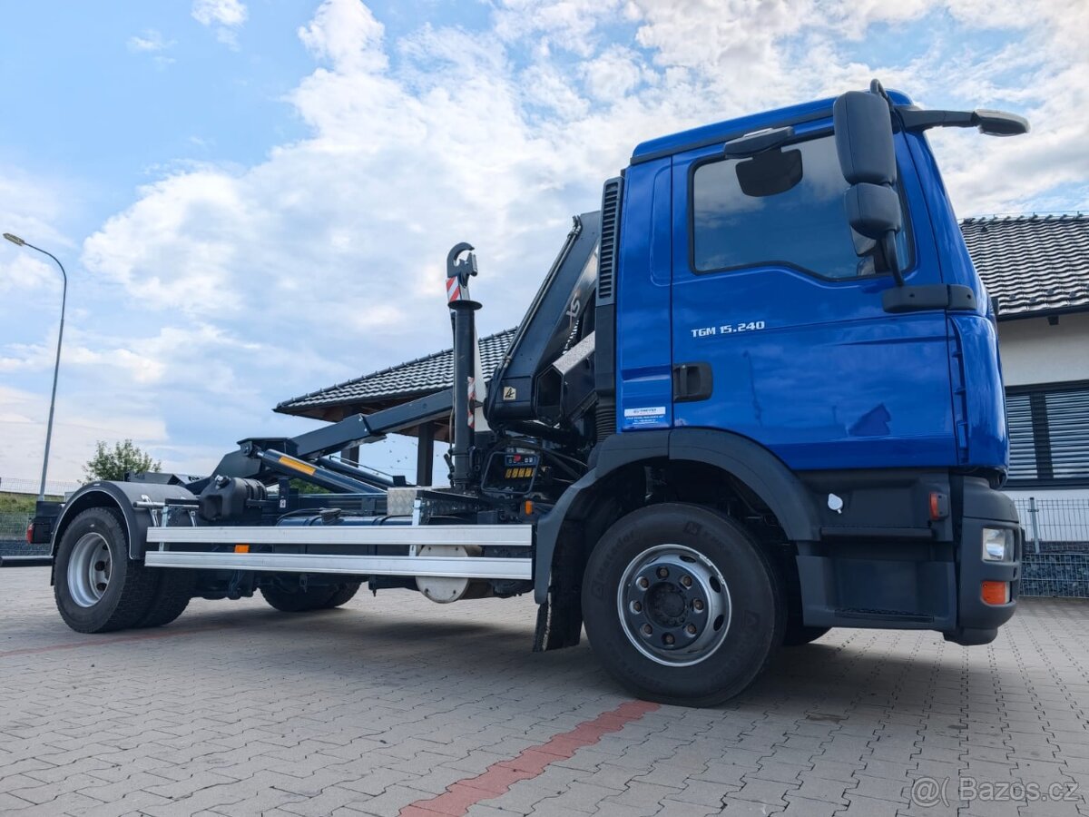 MAN TGM 15.240 NOVÝ HÁKOVÝ NOSIČ + HR RUKA