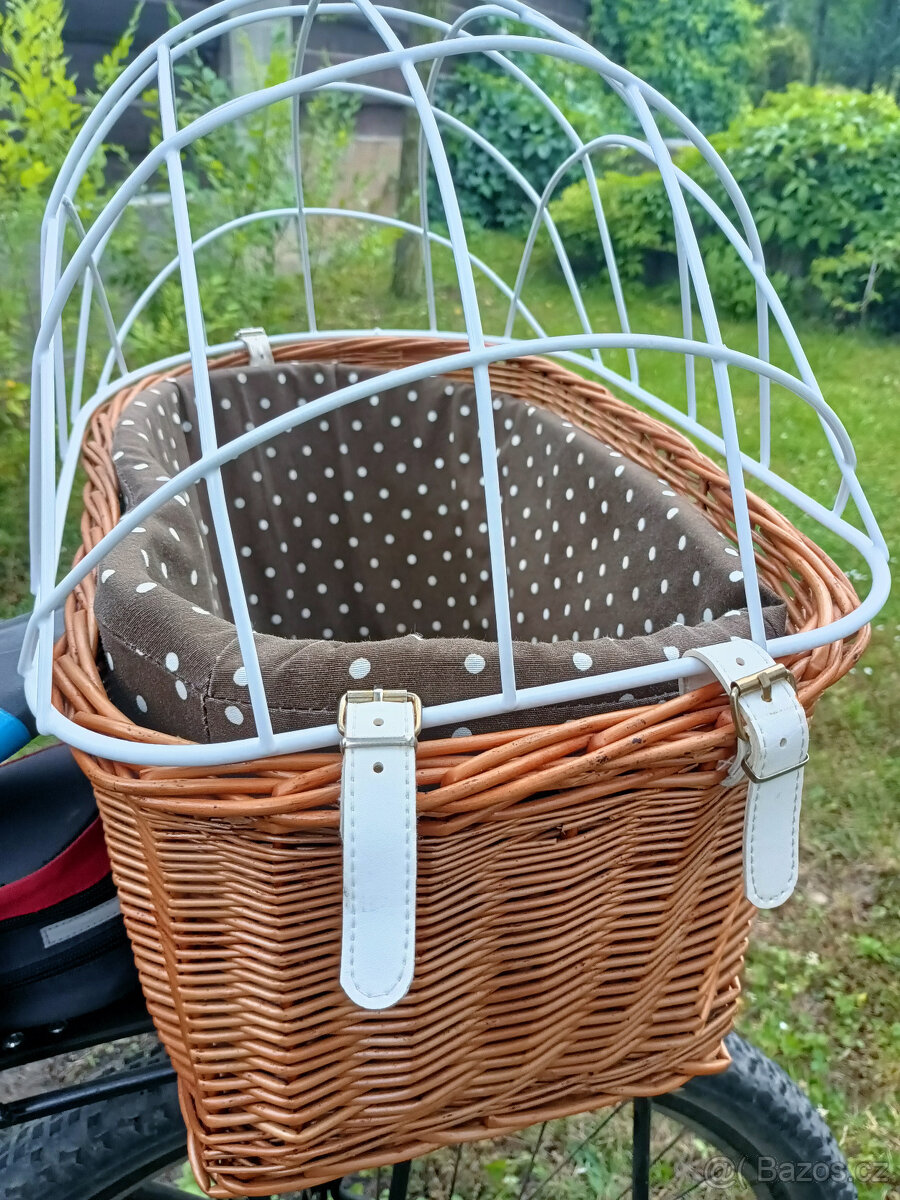KOŠÍK na kolo pro pejska / kočičku do 15 kg (vč. mřížky)