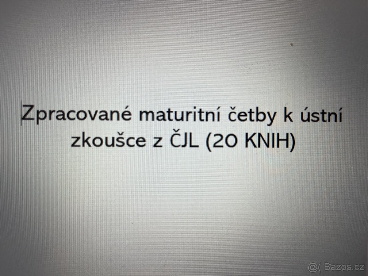 Zpracované maturitní četby