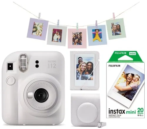 Fujifilm Instax Mini 12 White + Mini 12 ACC kit + 2x10 film