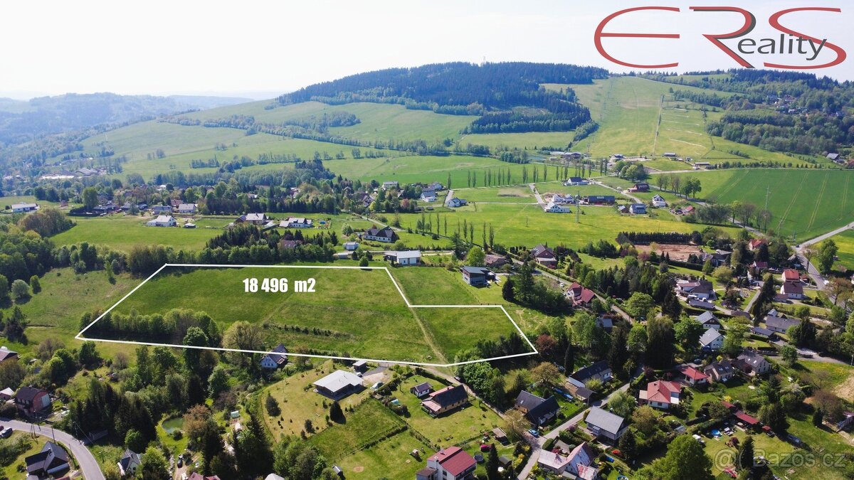 Pozemek pro výstavbu RD, 18 496 m² – Jeřmanice, ev.č. 00578
