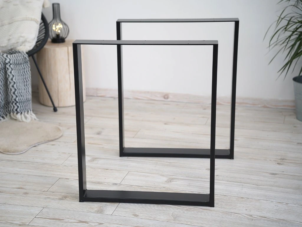 Úzká Železná Industrial Podnož Stolová Noha 2ks Š70 x V72