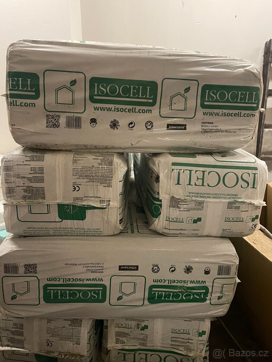 Tepelná izolace ISOCELL celulóza, 15 balení.