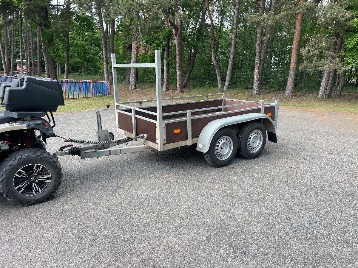 ✅Bržděný přívěs 2000 kg, 130x250 cm, nová STK ✅