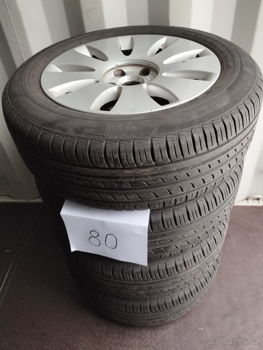 č.80 205/60 R 16 + ALU kola - 3.000Kč cena za 4ks