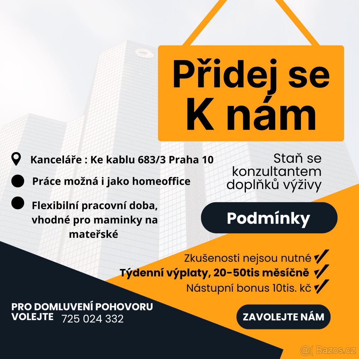 Konzultant doplňků výživy - S NÁSTUPNÍM BONUSEM