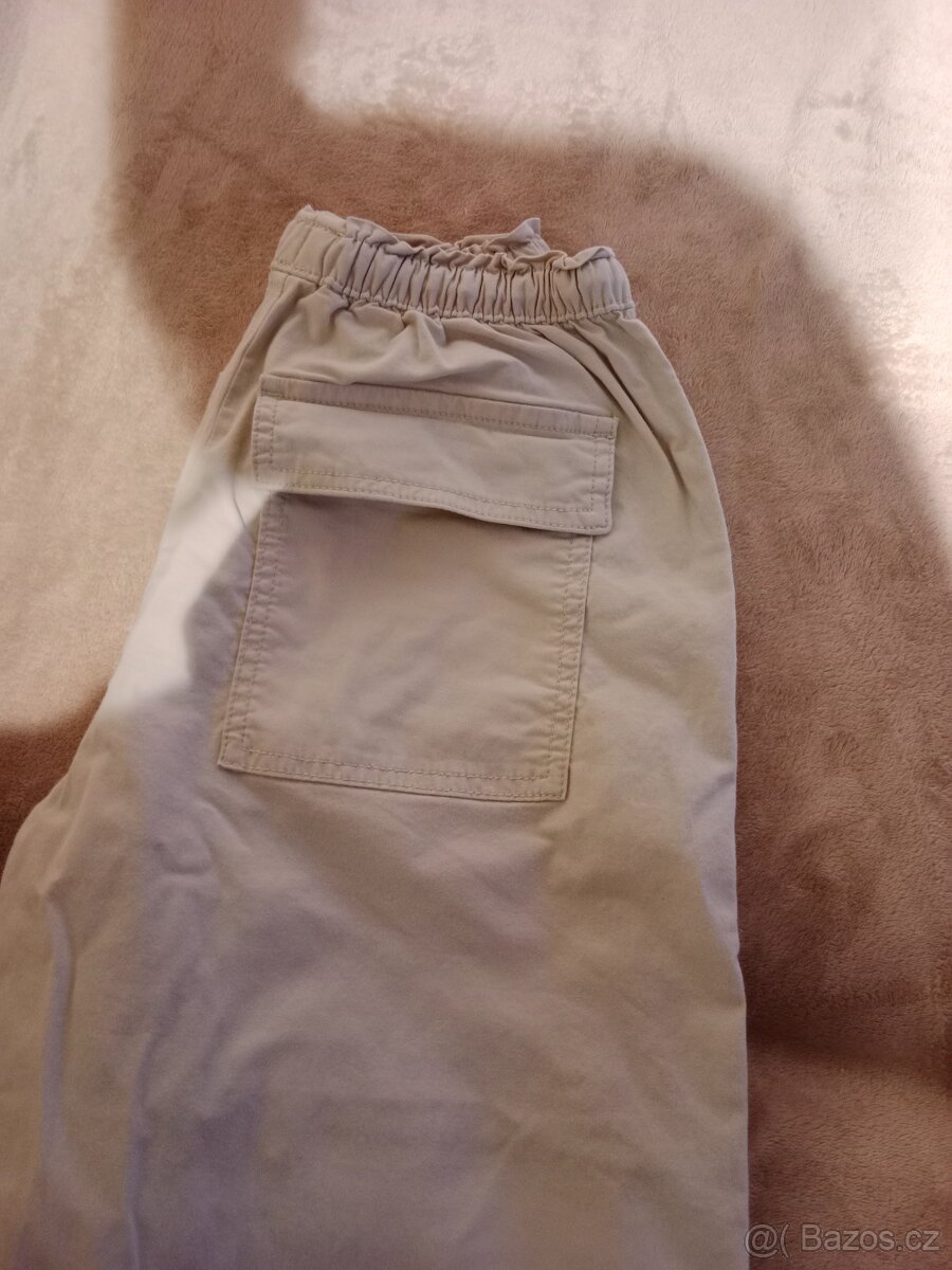Široké plátěné kalhoty
