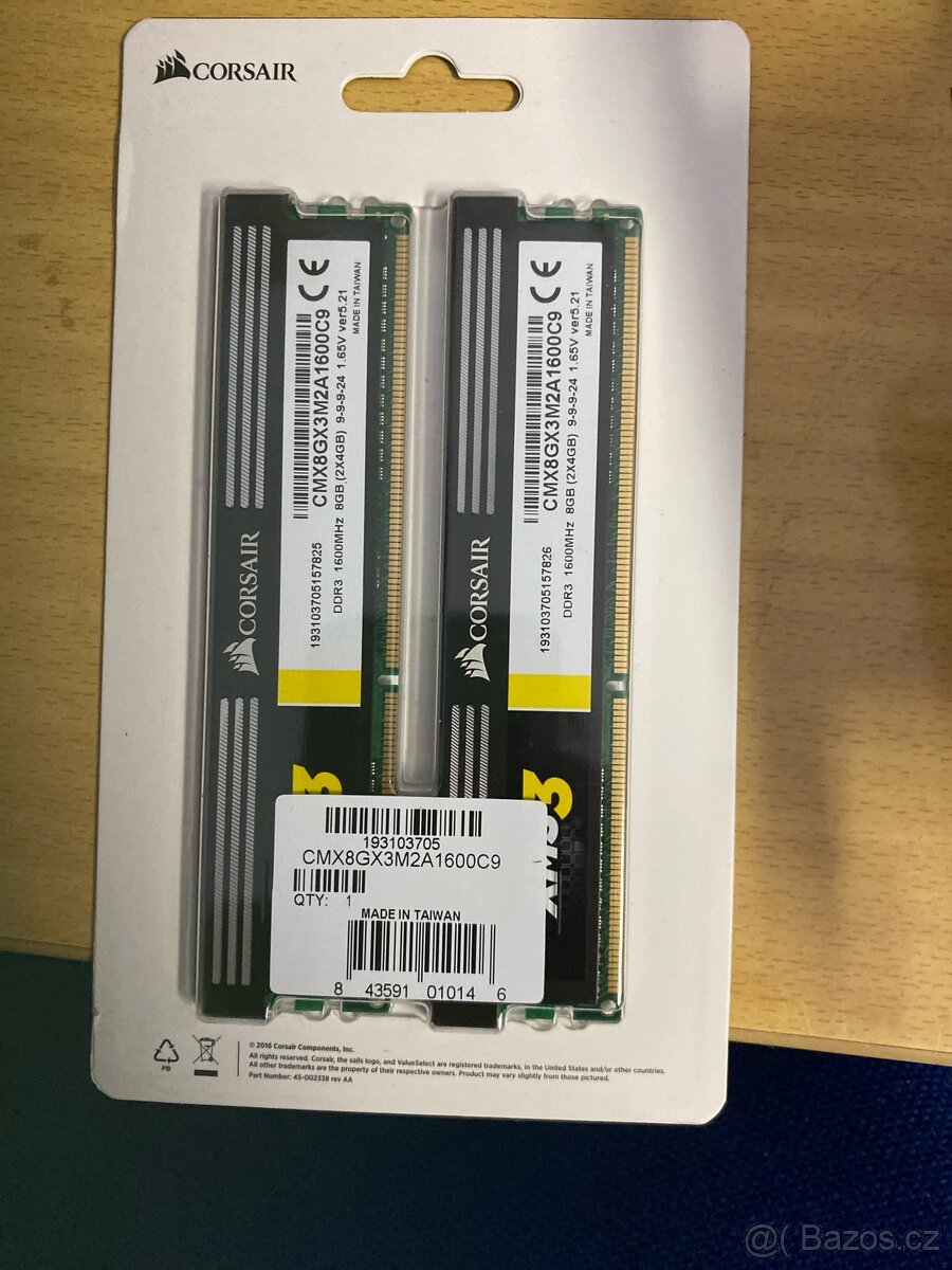 DDR 3 8gb corsair 1600 mhz