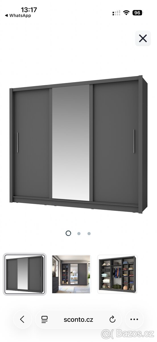 Prodám 1 měsíc starou skříň z důvodu stěhování