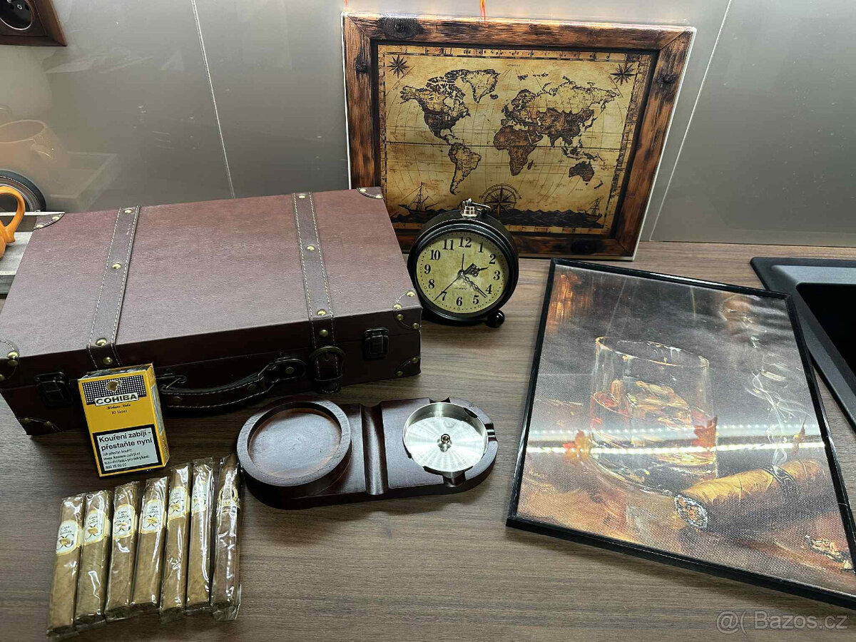 Svatba - Dekorace do pánského koutku včetně doutníků