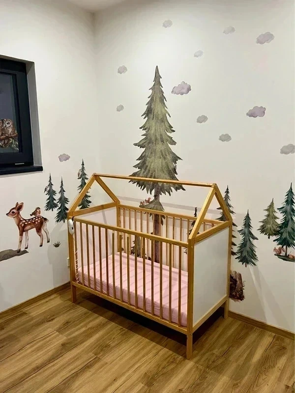 Dětská postýlka domeček 120x60 borovice