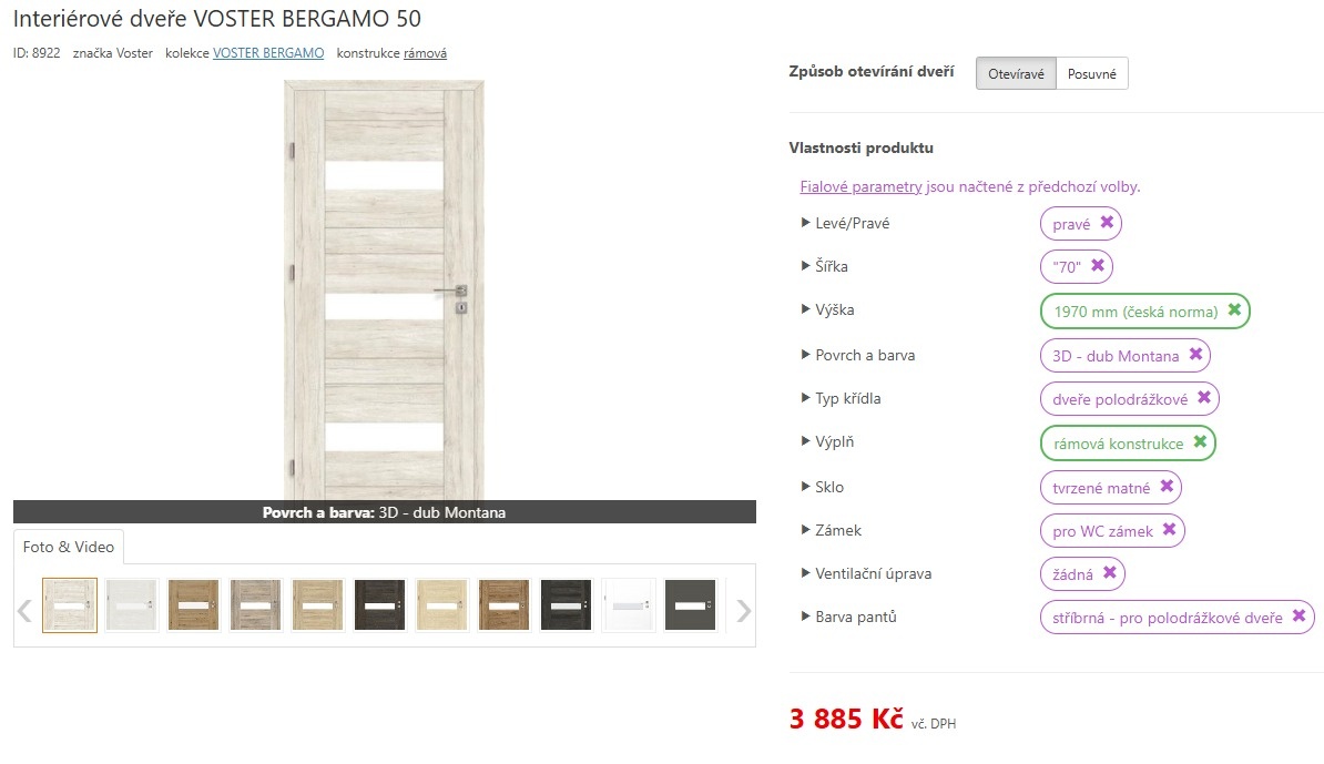 Interiérové dveře a zárubně Voster