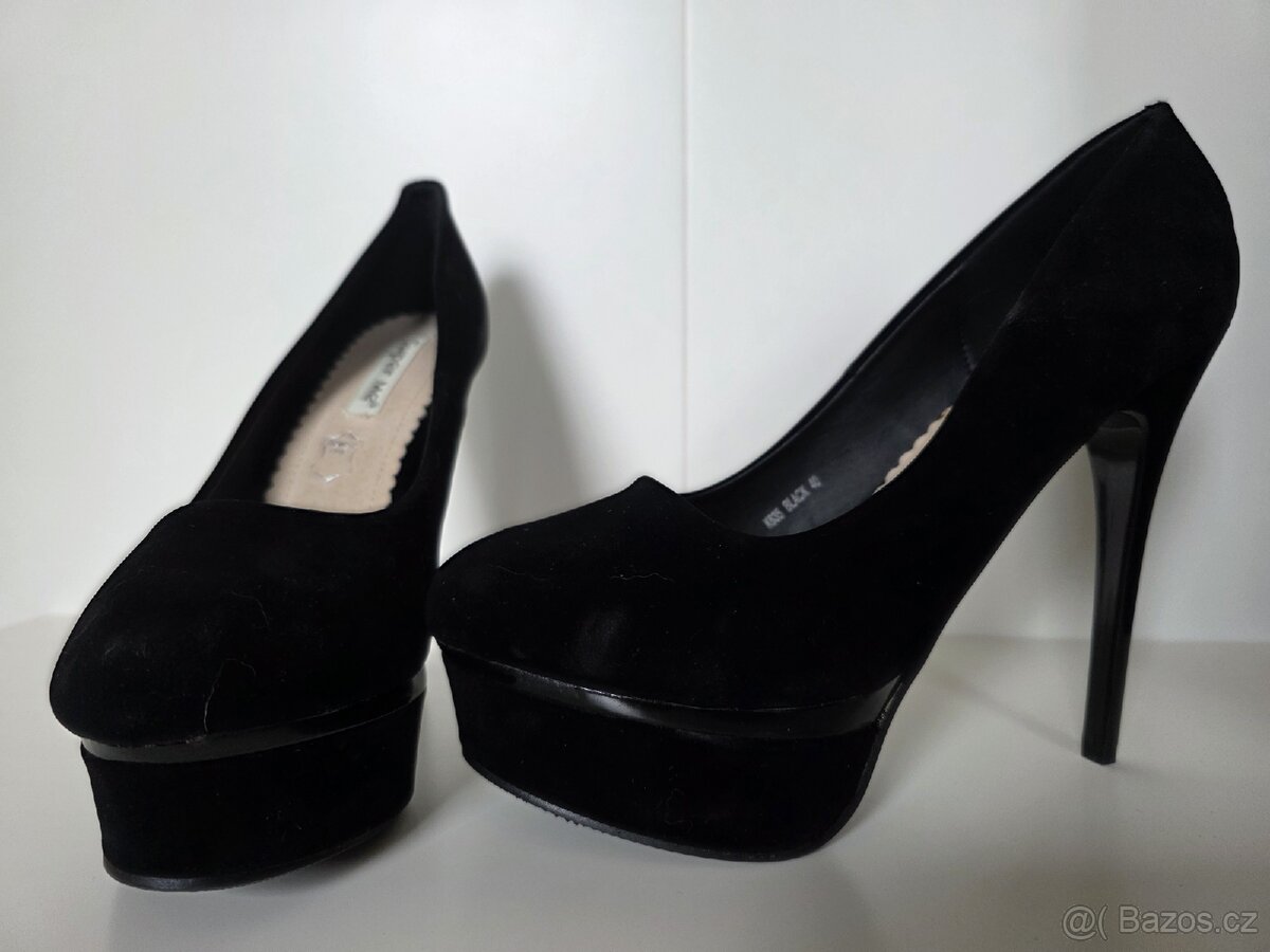 Lodičky na platformě vel. 40 - černé