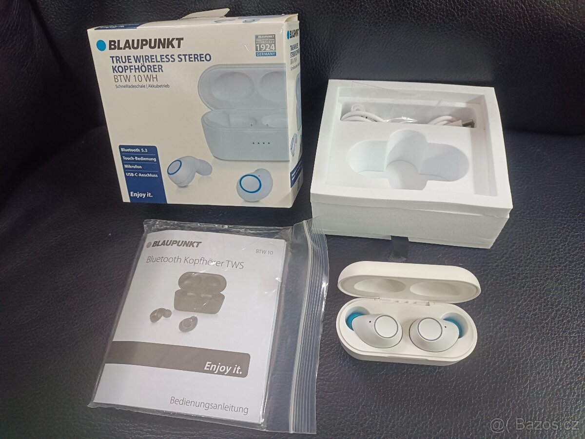 Bezdrátová sluchátka Blaupunkt BTW 10 WH Bluetooth 5.3