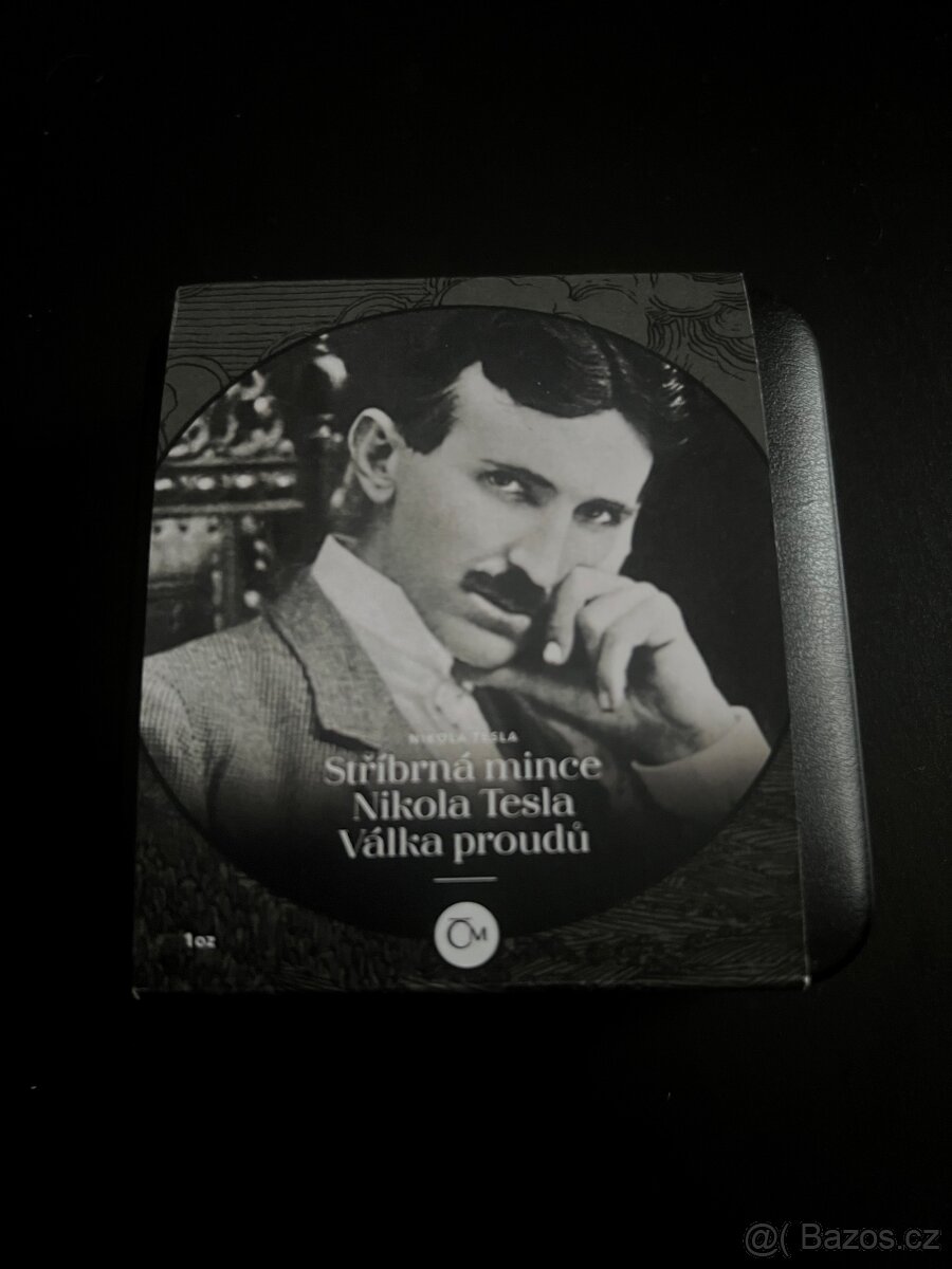Stříbrná mince Nikola Tesla Válka Proudů