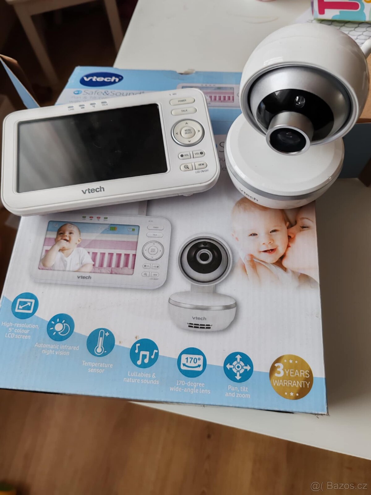 Vtech VM5261, dětská video chůvička s pozorovacím úhlem 270