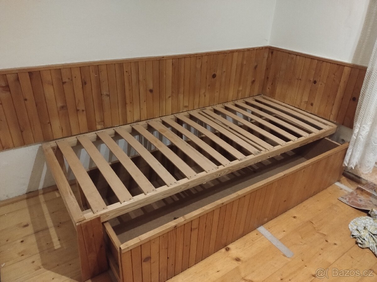 Postel do L s úložným prostorem