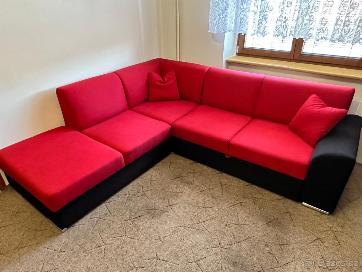 Rozkládací rohová sedací souprava (levá)