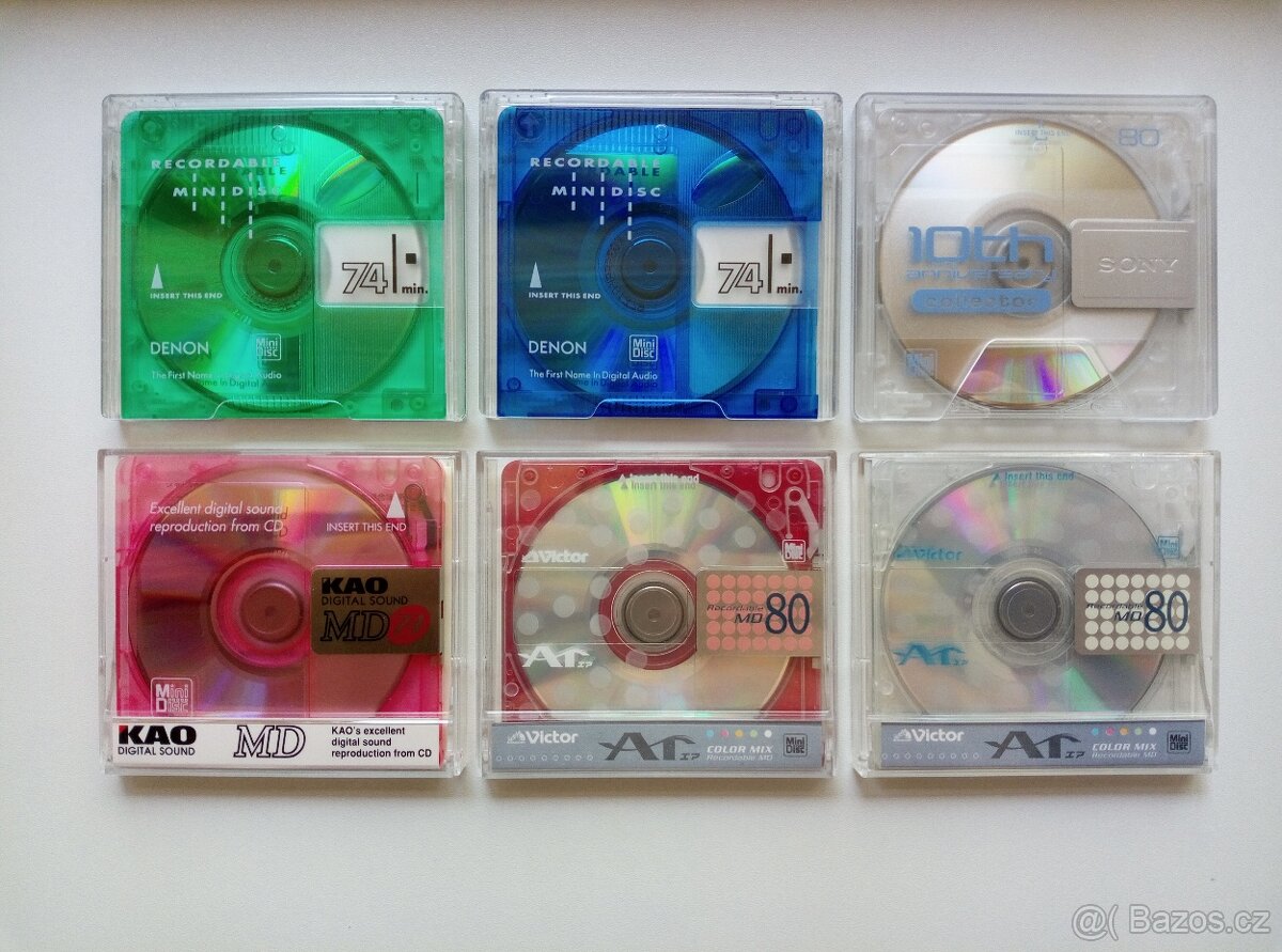 MiniDisc DENON 74, Sony 80, KAO 74, Victor 80 Japan