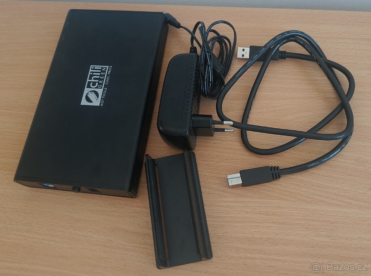 Externí box pro 3,5" HDD a SSD, USB 3