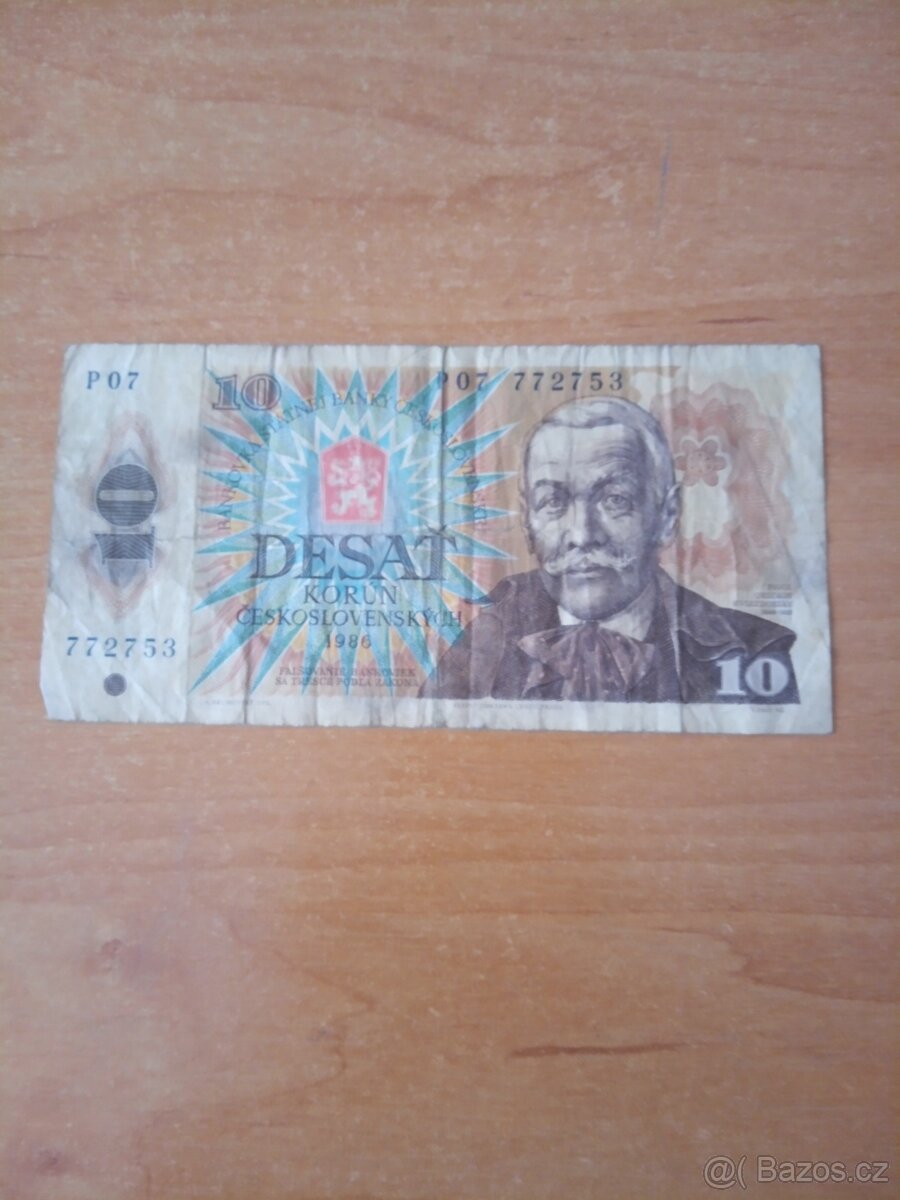 Bankovka 10 Kčs