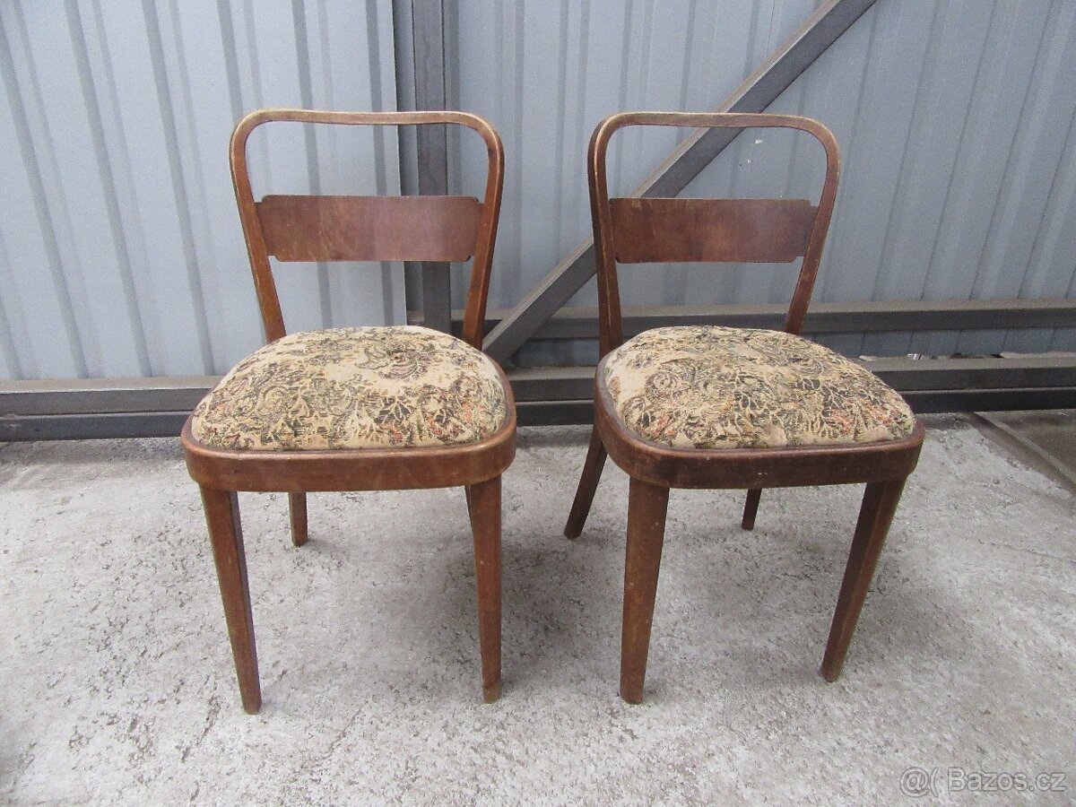 Nabízím designové židle Thonet. K přečalounění. Původní stav