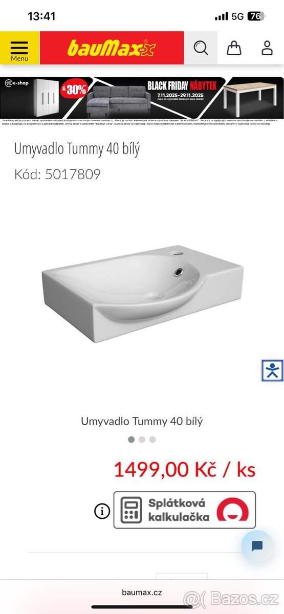 Umyvadlo se skříňkou Tummy 40 bílý - Baumax