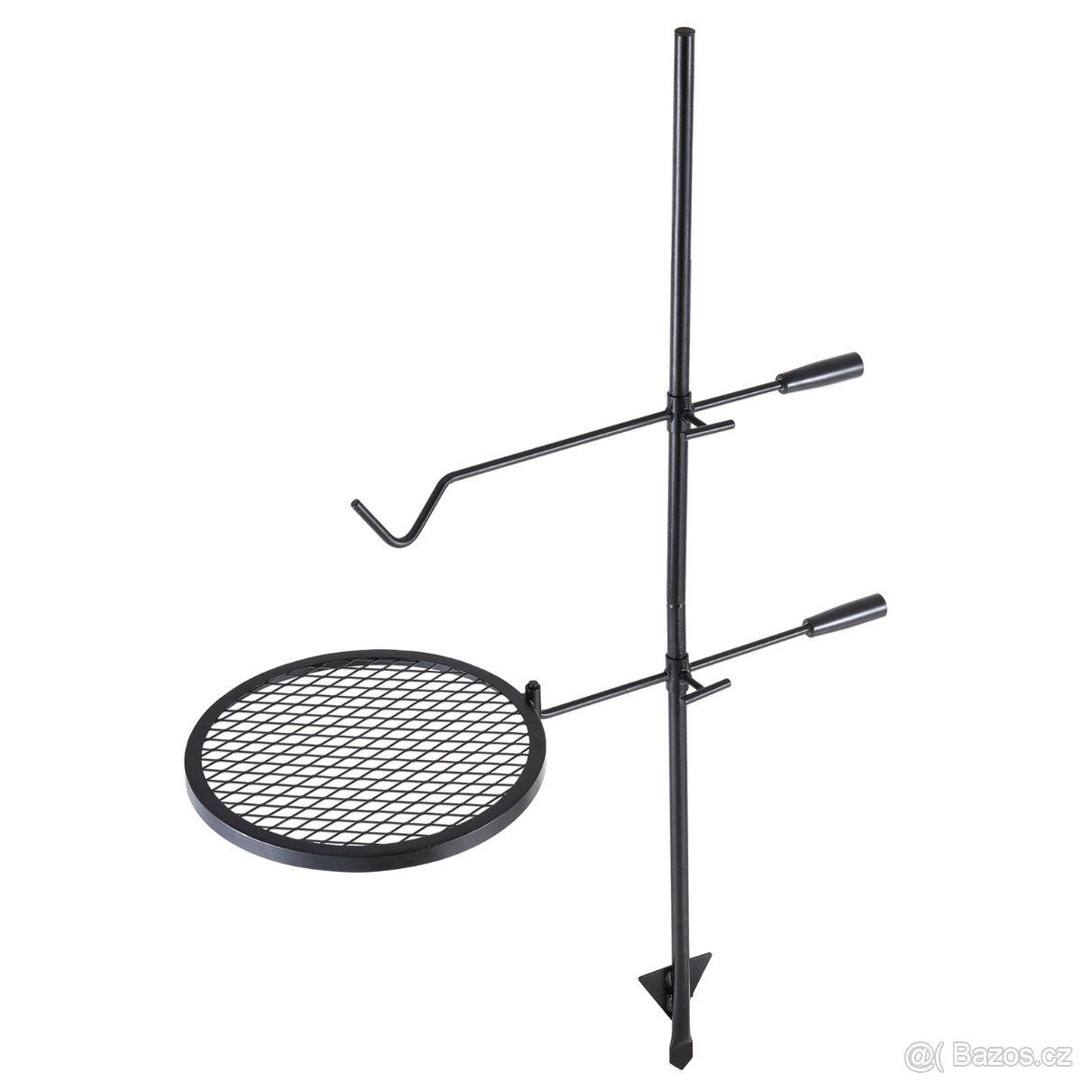 Otočný ocelový gril na stojanu