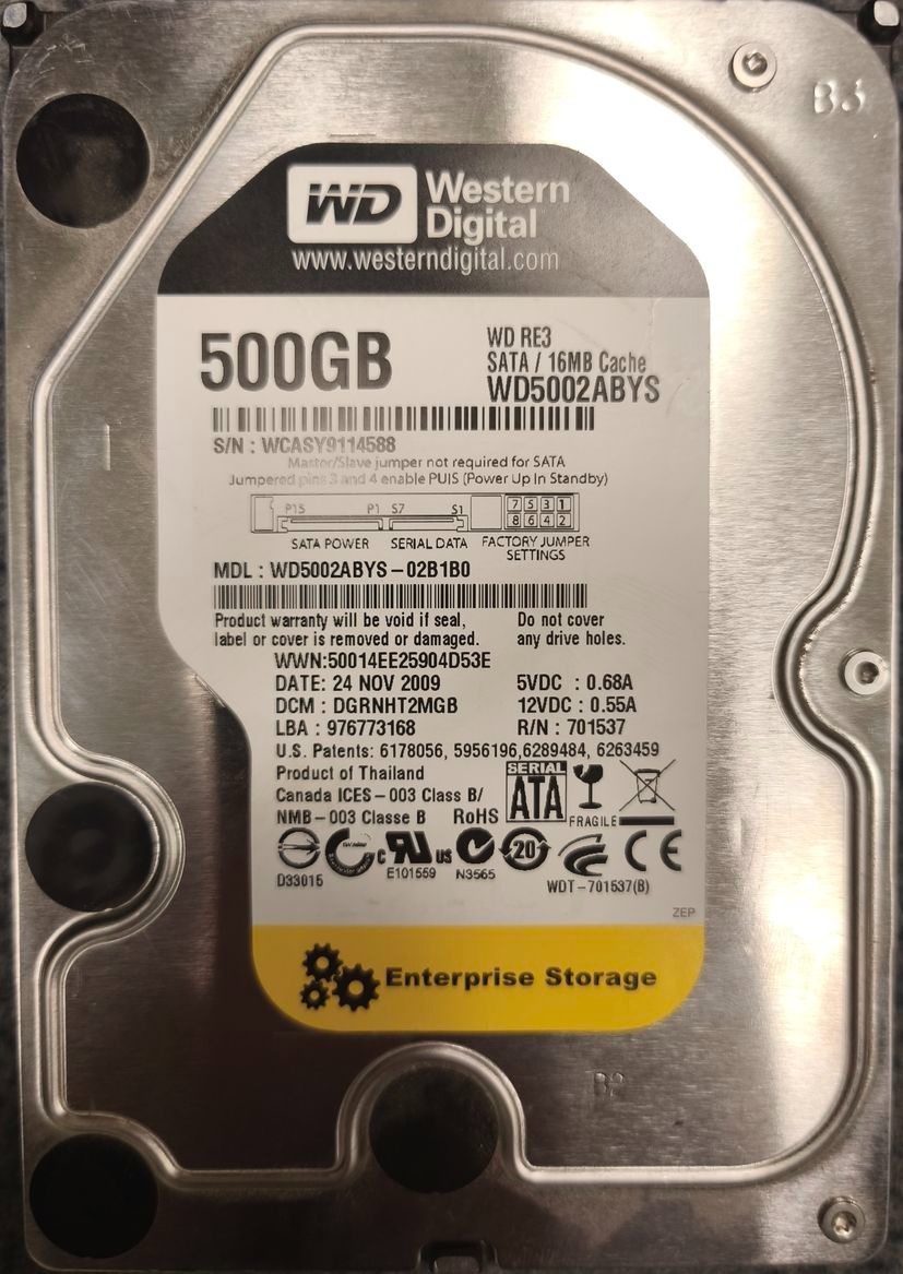 HDD WD WD5002ABYS 500GB Enterprise