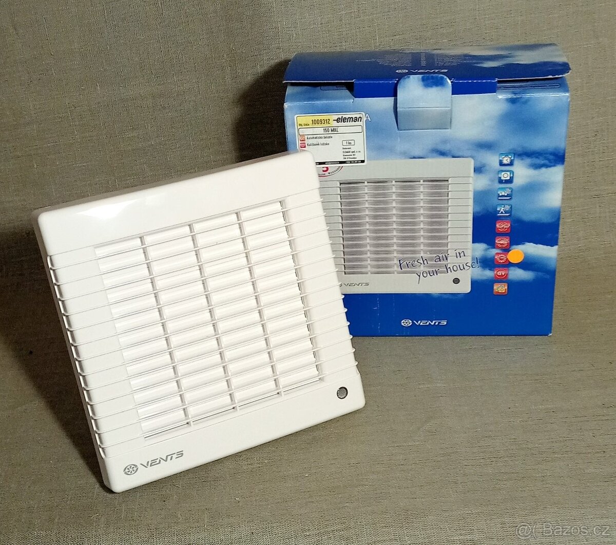 Ventilator axiální ⌀ 150 mm  se žaluzií VENTS 150 MAL