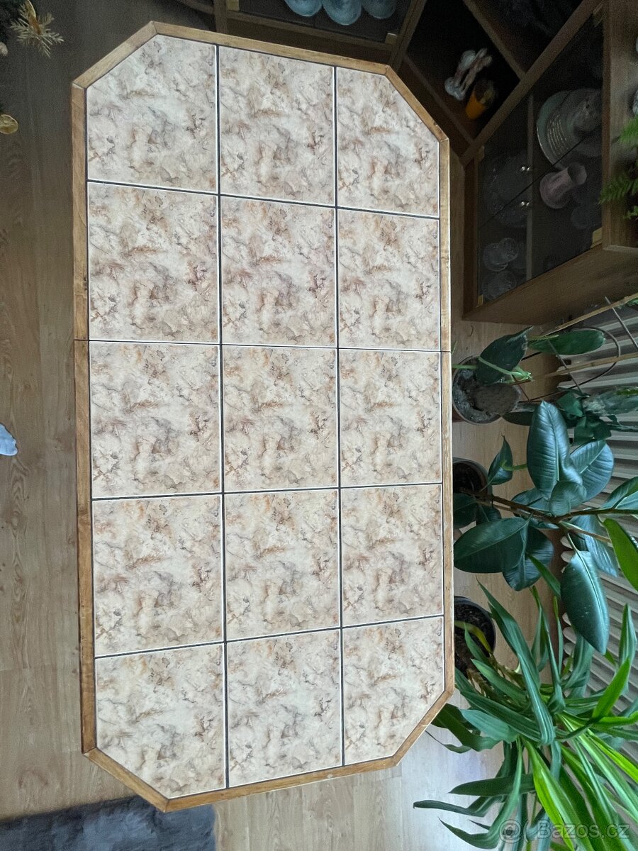 Masivní rustikální stůl – rozkládací + výškově nastavitelný