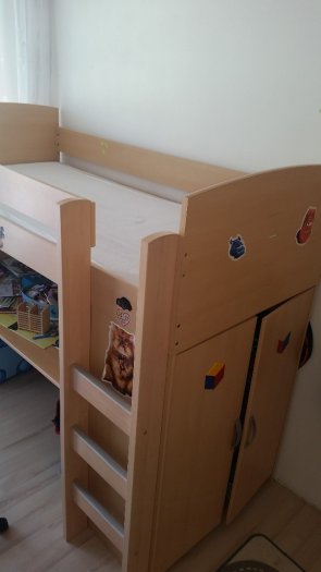 3 v 1 postel psací stůl skříň matrace Sultan
