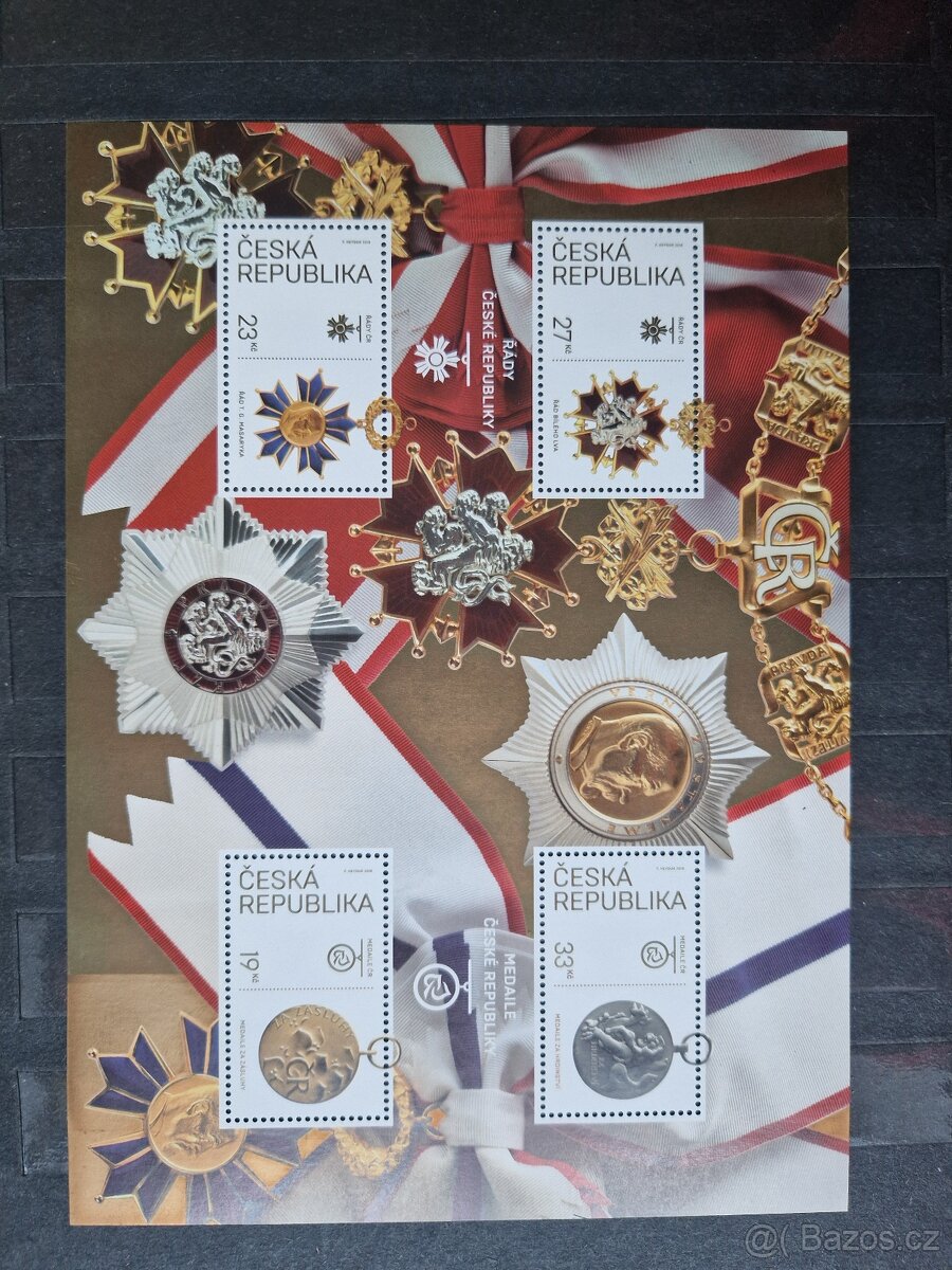Poštovní známky ČR - aršíky.