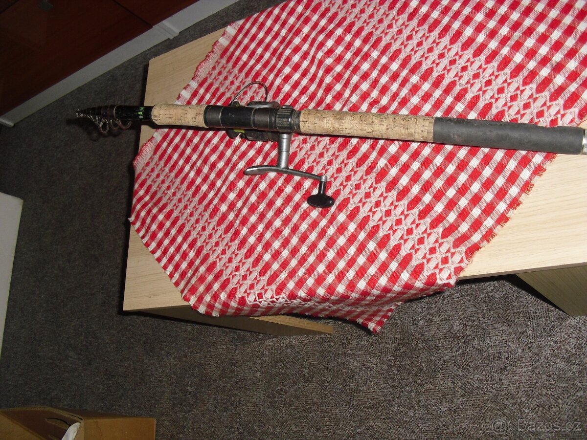 rybářský prut D.A.M. teleskop 70/360 s navijákem TORO